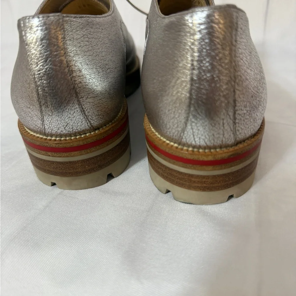 Christian Louboutin Silver Leather Women's Flats - Picture 12 of 15